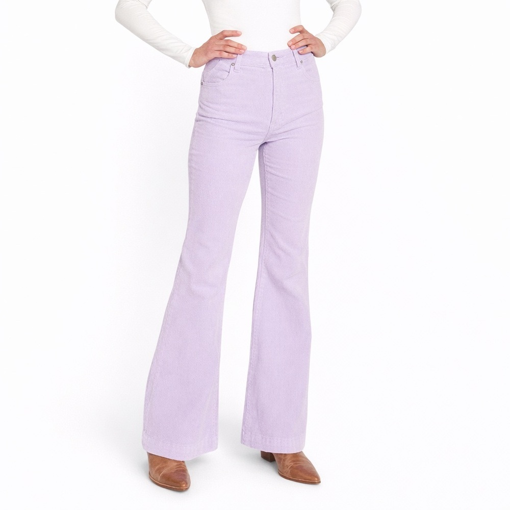 Rolla's 24x32 EastCoast Flare Corduroy Pants 0635 Lilac Purple Retro 70s Boho
